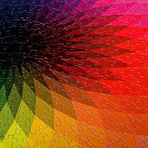 TINYOUTH 1000 Teile Rund Puzzle für Erwachsene, Regenbogen, 67.5cm/26.57in 2mm Karton - Familienpuzzle Verringerter Druck Schwieriges… – Ansicht 2