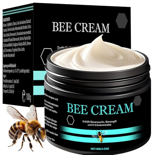 Pomada de veneno de abeja, crema de veneno de abeja natural con 8 extractos de hierbas diferentes, mejora eficazmente las imperfecciones de la piel, suave y no irritante, adecuado para todos los tipos
