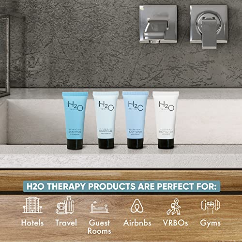 H2O Therapy Hotel Soaps And Toiletries Bulk Set | 1-Shoppe All-In-Kit Amenities For Hotels & Airbnb | .85Oz Hotel Shampoo & Conditioner, Body Wash & Body Lotion Travel Size | 80 Pieces #TOP1