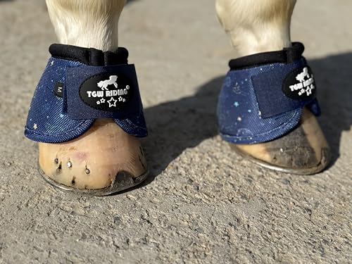 Image of 2520D Horse Bell Boots No-Turn Horse Bell Boots, Equine Ballistic Hoof Overreach Bell Boot, Pair