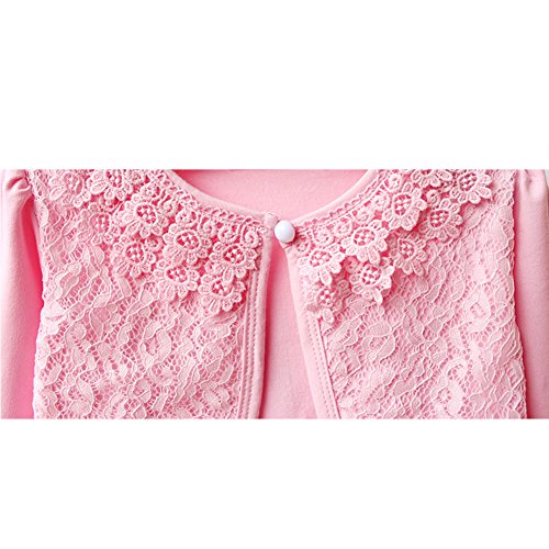 Little Girls Long/Short Sleeve Open Front Shawl Lace Jacket Shrug Bolero Flower Short Cardigan Dress Cardigan Cover up2