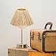 UKCOCO Boho Rattan Lampenschirm:Hängelampe Stehlampe Papier Lampenschirm Nachahmung Rattan Lampenschirm für Tischlampe Hängeleuchten Deckenlampe