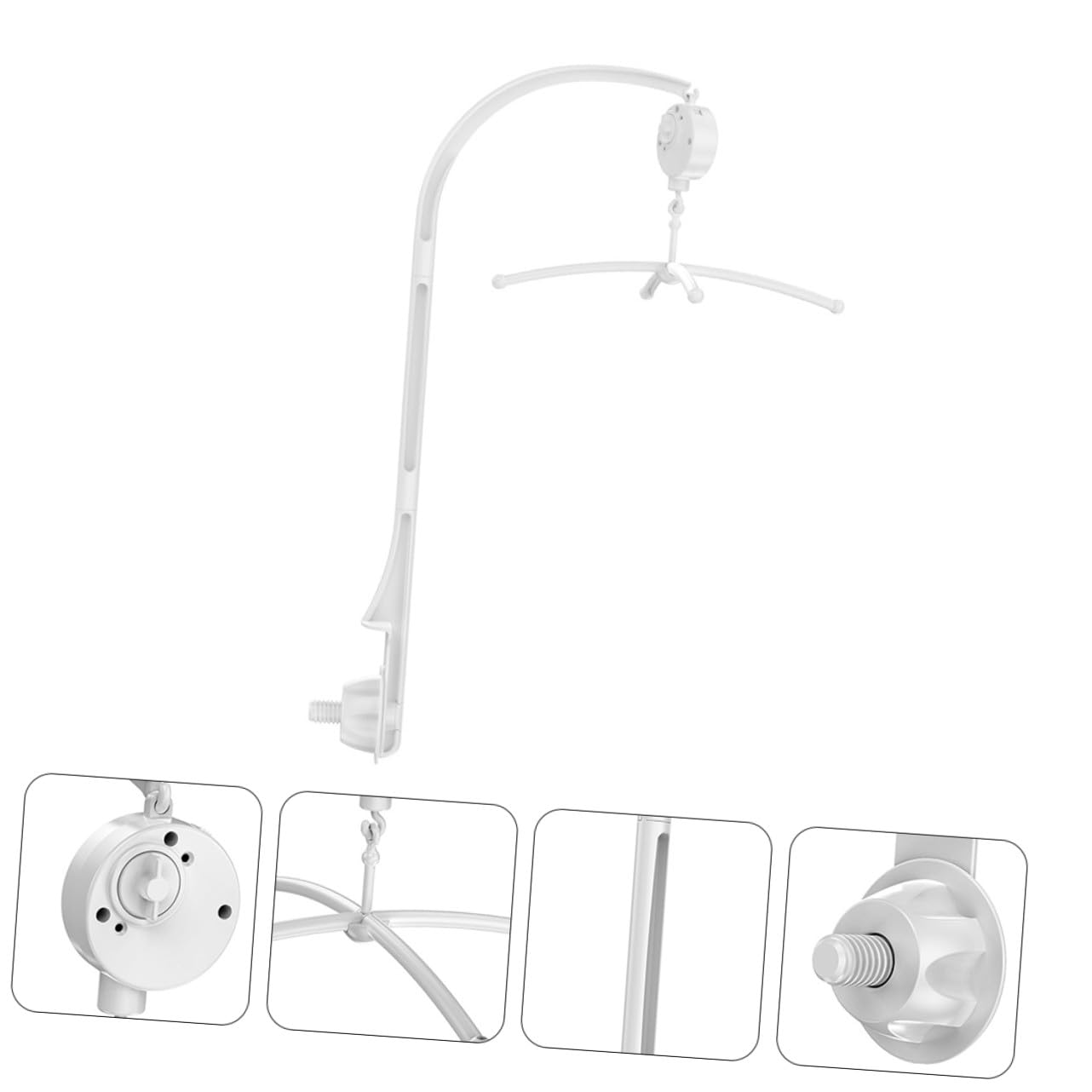 1 juego Soporte de Móvil Musical para Cuna de Niña con Brazo y Accesorios DIY Decoración para Cuna Infantil Juguete Colgante para Recién Nacidos