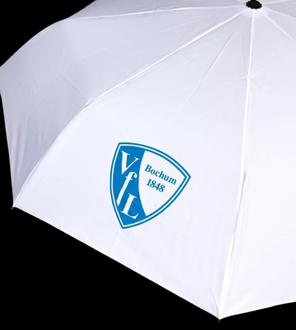 VfL Bochum Taschenschirm weiß | Automatik Schirm | Regenschirm - Plus Lesezeichen Wir lieben Fußball
