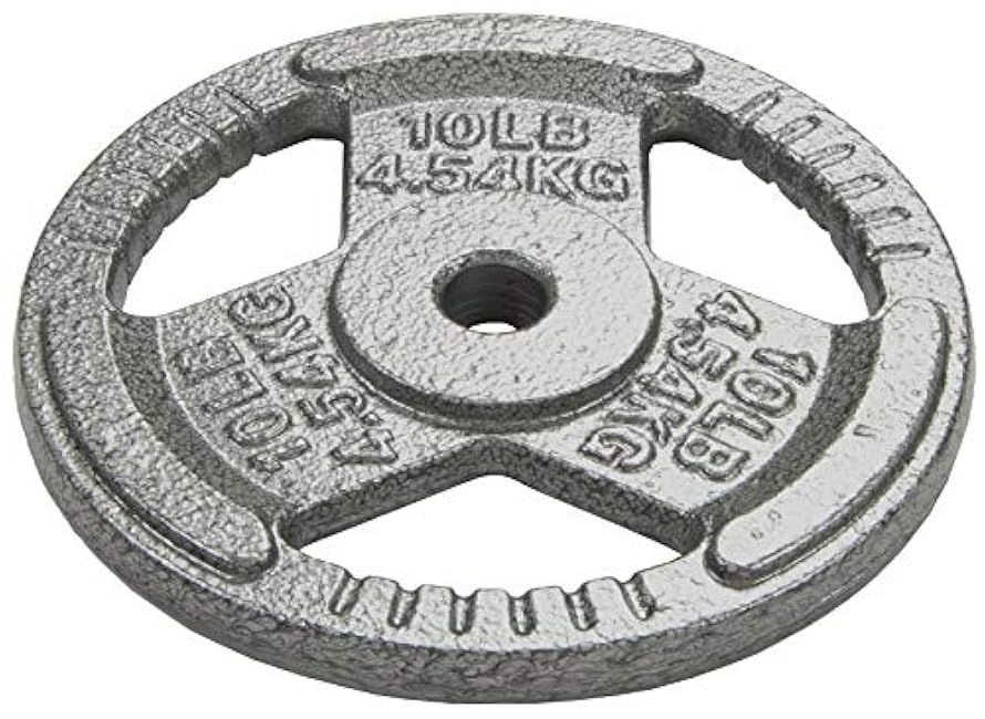 Cast Iron Plate Weight Plate for Strength Training and Weightlifting, Olympic or Standard, Multiple Sizes