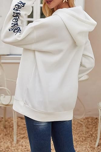 Miniatura 8 de ZAFUL Sudadera con capucha de forro polar unisex con estampado de letras rosas y bolsillo de canguro para hombre