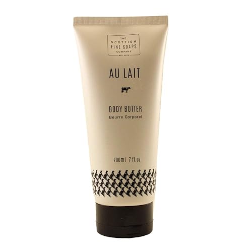 Scottish Fine Soaps Mantequilla corporal Au Lait para mujer, 7 onzas