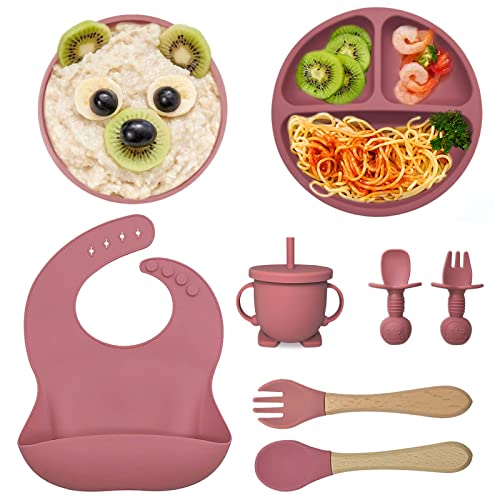 Set Pappa Ezpz Per Svezzamento - Piatto A Ventosa, Bicchiere E 2 Cucchiai In Silicone, Sicuro E Facile Da Pulire