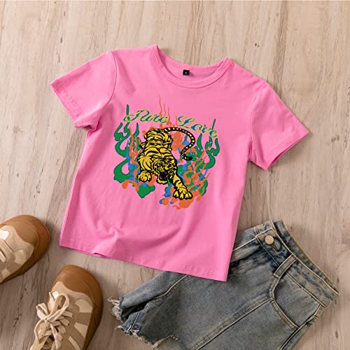 BINTEHGS Cute Graphic Baby Tees for Women Trendy Aesthetic Print Crop T Shirt Short Sleeve Y2K Cropped Shirt for Teen Girls3