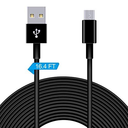 16.4FT Extension Charging Cable and Data Sync Cord for PS4/Xbox One Controllers,Kindle Fire,Android,USB