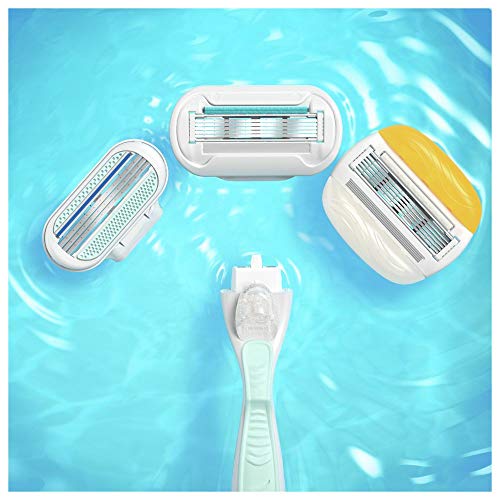 Gillette Venus Extra Smooth Sensitive Rasierer Damen mit Feuchtigkeitsstreifen für Hautschutz, Damenrasierer + 6 Rasierklingen - Image 5