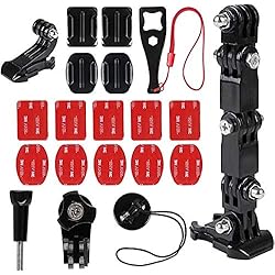 Montar Gopro En Casco Kit de casco de motocicleta para GoPro Held 8/7/5 y la mayoría de cámaras de acción, casco de moto, barbilla, montado, pequeñas hormigas 4K, accesorios para cámara deportiva