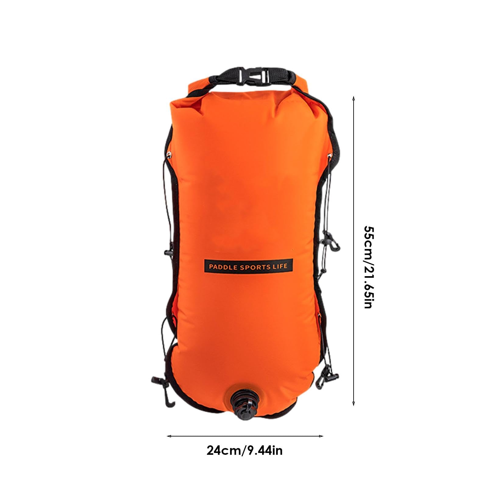 Gsrhzd Bouée De Natation Eau Libre – Deux Airbags, Orange Haute Visibilité, Compartiment étanche Pour Téléphone, Ceinture Réglable – Triathlon, Apnée