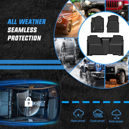 Image of Nilight Floor Mat for Chevy Silverado GMC Sierra 1500 Crew Cab 2014-2018