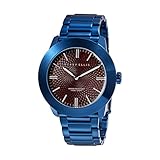 Perry Ellis Mens Waterproof Stainless Steel Watch, 46mm Slim Line, Quartz Luminous Minimalist Fashio