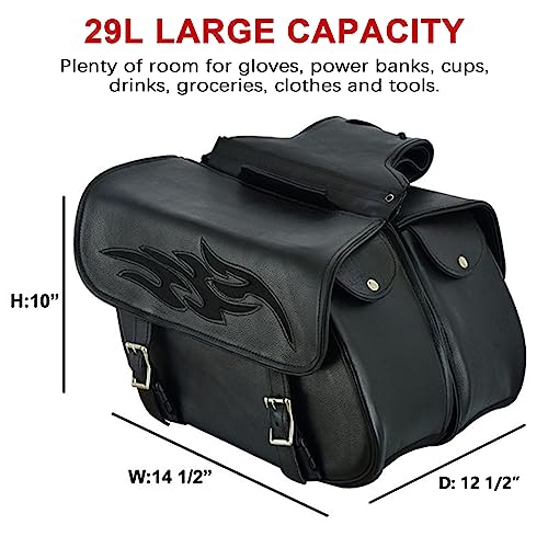 Dream Apparel Naked Cowhide Leather Saddlebags