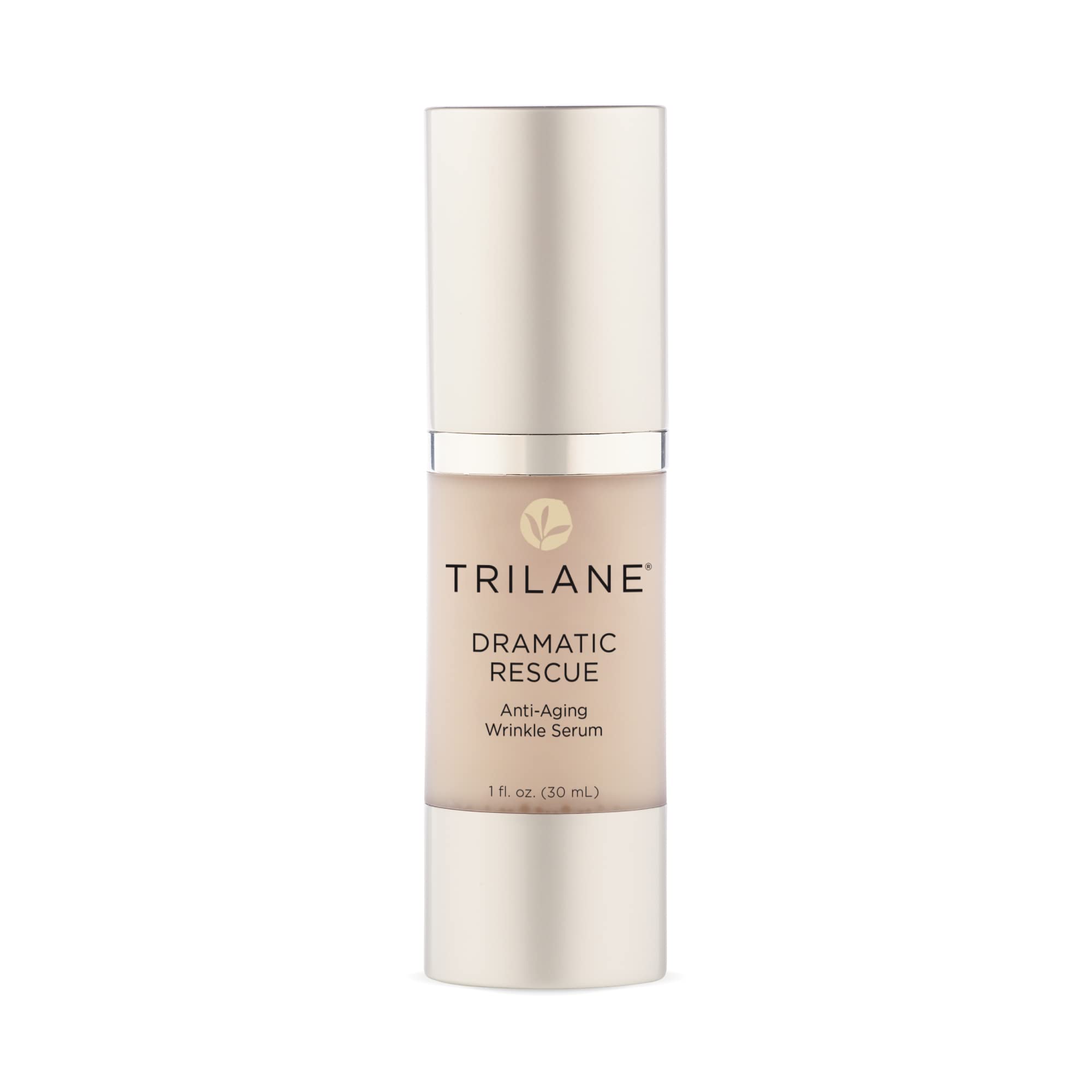 Trilane Dramatic Rescue Anti-Aging Serum with Sustainable, Olive Squalane Firms, Smooths, and Lifts for Younger Looking Skin. Cruelty-Free, 1 fl. Oz