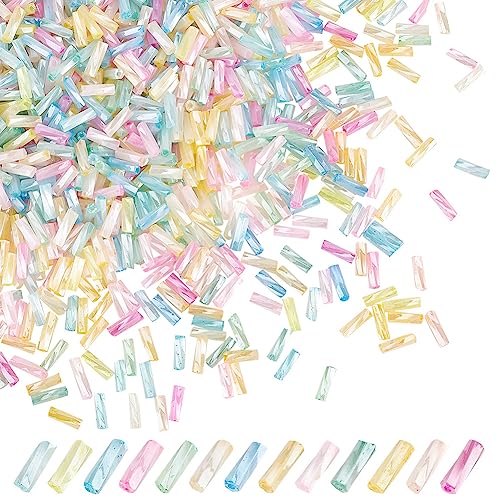PH PandaHall 1560pcs Colorful Bugle Beads