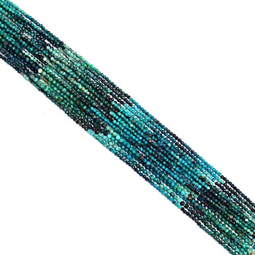 Chrysocolle naturelle AAA+ perles rondelles à facettes 2mm pour bijoux d'exception