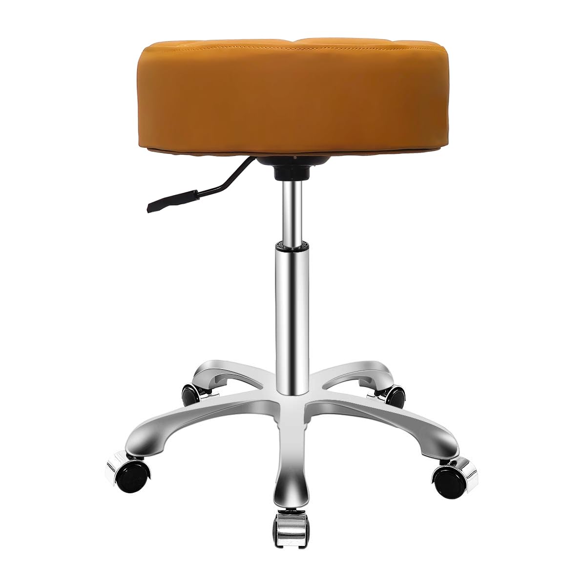 Rolling Adjustable Stool for Work Medical Tattoo Salon Office,Heavy Duty Esthetician Hydraulic Chair Stool with Wheels (Camel)