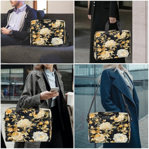 Bolso Floral Amarillo para Laptop 16 Pulgadas miniatura 2