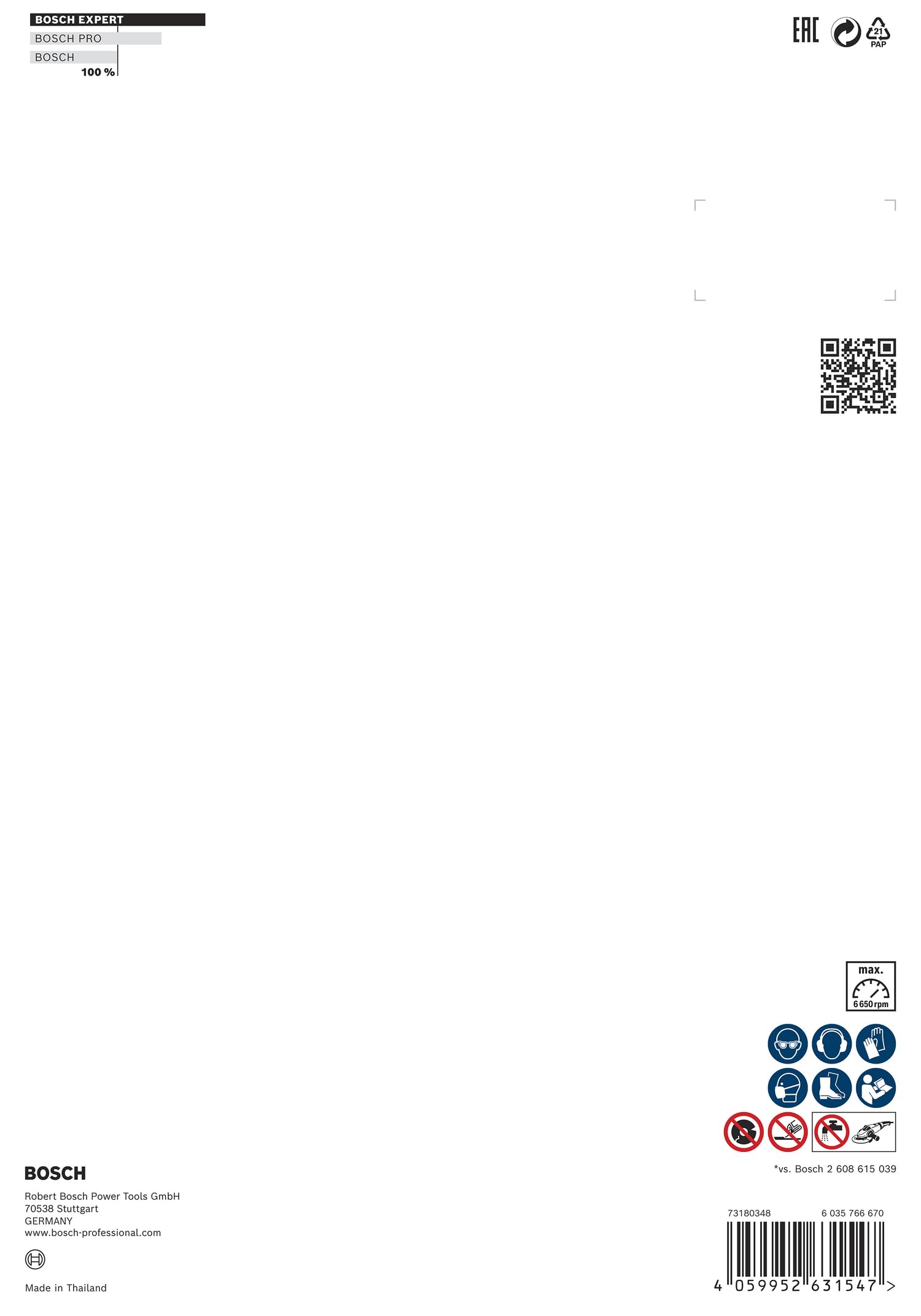 Bosch Accessories Bosch Accessories Bosch Professional 1x EXPERT MultiMaterial Turbo Diamanttrennscheiben (für Beton, Ziegelstein, Ø 230 mm, Zubehör Großer Winkelschleifer)