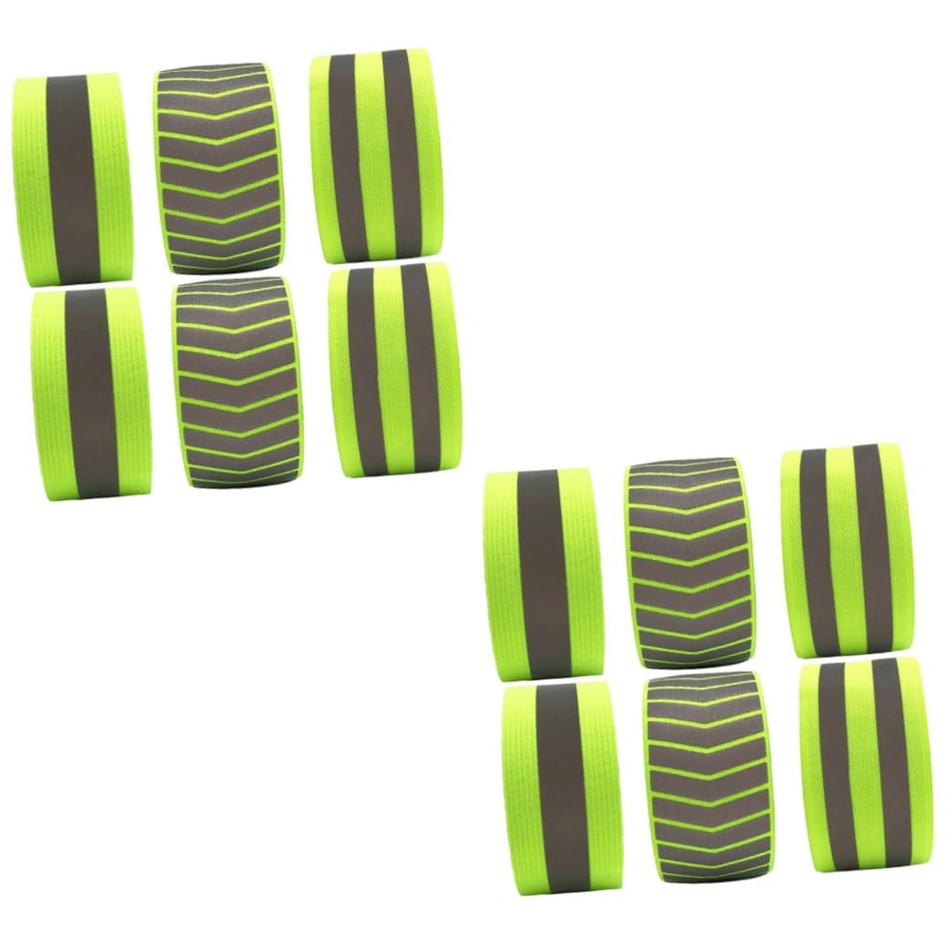 ibasenice Brazalete Reflectante Corredores Fluorescente Cinturón De Correr Reflexivo Noche Banda Brazaletes Pulseras Reflectantes Pulseras De Seguridad Green