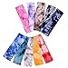 Tie Dye Headbands Stretch Headbands Elastic Yoga Hairband for Teens Girls Women Adults, Assorted Colors, 10 Pieces (Classic Colors)