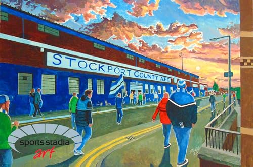 Affiche Edgeley Park Stockport County FC A4 - Idée cadeau pour supporter