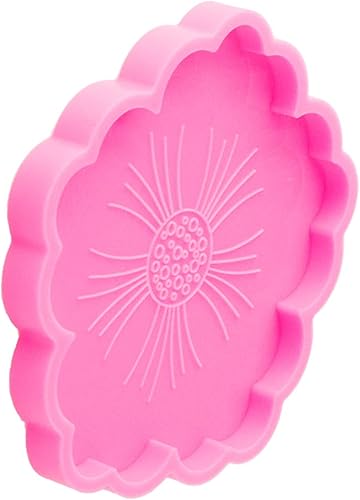 Miniatura 3 de Molde de silicona brillante con forma de flores de durazno brillante, moldes de resina epoxi, posavasos de geoda, molde de ágata de resina, moldes