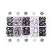 Pandahall 500pcs/box 5 Colors Iron Flower Bead Caps with a White Container for Jewelry Making End Caps