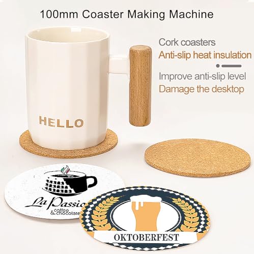 Kit de fabricación de posavasos con consumibles, alfombrillas personalizables para regalos personalizados, perfecto para cafeterías, oficinas y bares