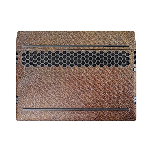 Image of MightySkins Carbon Fiber Skin Compatible With Alienware M17 R5 (2022) Full Wrap Kit - Brown Pleather | Protective Durable Textured Carbon Fiber Finish | Easy To Apply & Change Styles | Made in the USA