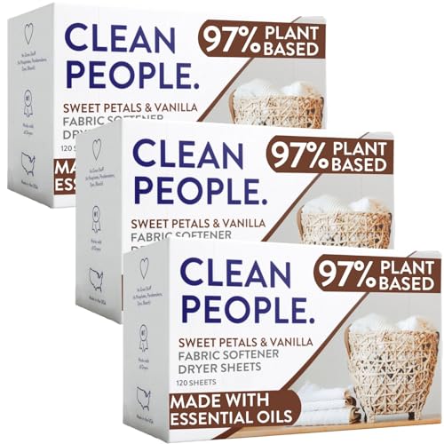 The Clean People Fabric Softener Sheets - Vegan, Plant-based Dryer Sheets