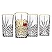 Godinger Highball Drinking Glasses Cups, Gold Band - Dublin, Set of 4