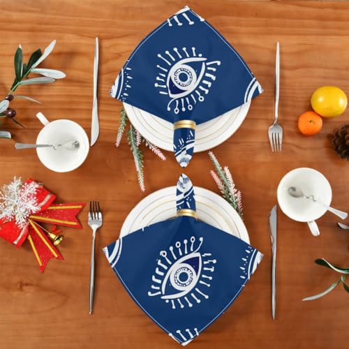 Servilletas de Tela Qilmy Evil Eyes Set x6 20x20 in miniatura 4