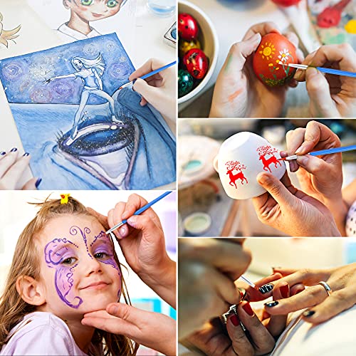 30 Pcs Round Paint Brushes,Small Brush Bulk For Miniature Detail Painting #TOP5