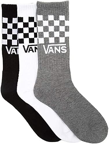 Vans | Classic Crew Socks, 3 Pair Pack. (as1, numeric, numeric_6_point_5, numeric_9, regular, regular, Multi Checkered)