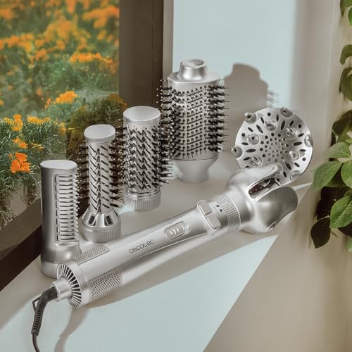 Cecotec Cepillo de Aire 6 En 1 Ceramiccare 6In1 Gyro, Potencia de 1100W, 6 Cabezales, Rizo Automático, Cable 360º, Cerámica, Diseño Multifuncional, Peinados Rápidos, Sin Frizz, Estilo Profesional - imagen 5