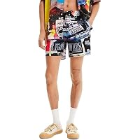Desigual Bañador_Aron 2000 Black Pantaloncini da Uomo in Tessuto