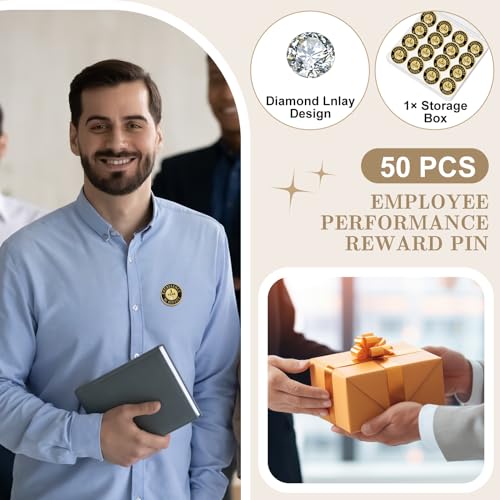 50 Pcs Year of Service Pin Employee Excellence Award Lapel Pin Performance Recognition Reward Anniversary3