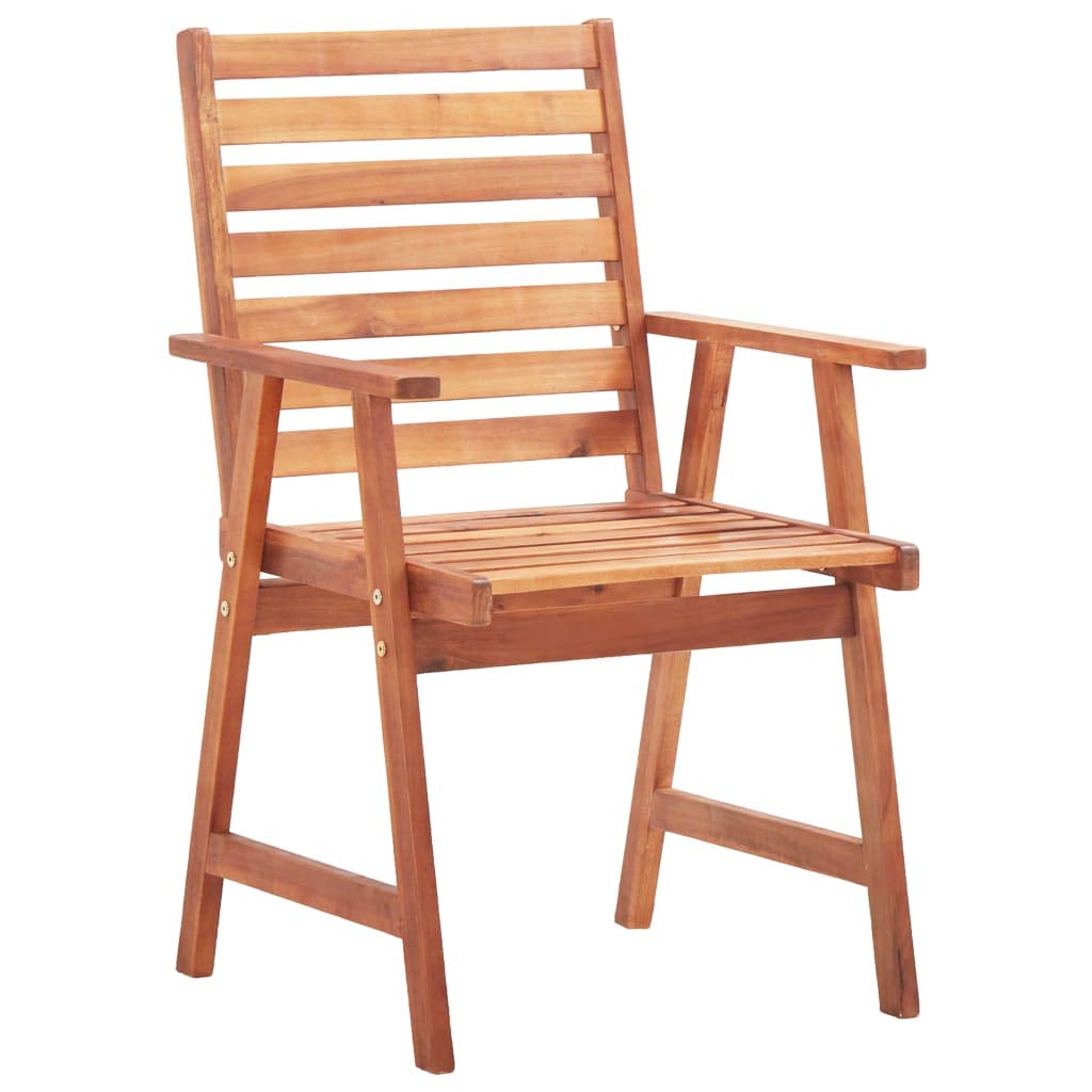 Sedie da Pranzo da Esterni con Cuscini 3 pz Massello di Acacia Verde Brillante, Set Sedie da Giardino in Legno Impermeabile con Cuscino Extra, 56x62x92 cm, Portata 110 kg, per Terrazza Patio Giardino