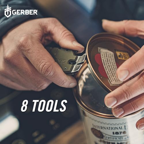 Gerber Faca de bolso utilitária Gear Pryhybrid Multi Tool - Faca de barbear utilitária EDC com lâmin