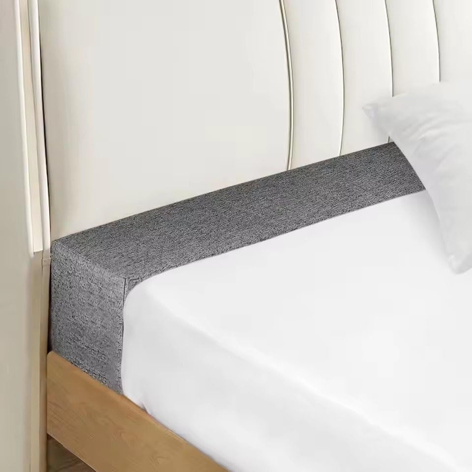 Bed Gap Filler Pillow Double/Single King Size, High-Density Bed Crack Filler with Removable Cover, Mattress Extender for Headboard Gap, Spacer Filler Between Mattress and Wall(Grey,100x15x15cm)