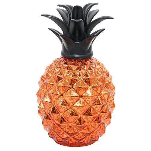 Romingo Mercury Glass Pineapple Lamp 9 Inch Batteries Operated Night Light with Timer for Living Bed Room, Women's Gift for Wife Girl Friend, Orange Romingo Mercury Glass Pineapple Lamp 9 Inch Batteries Operated Night Light with Timer for Living Bed Room, Women's Gift for Wife Girl Friend, Orange