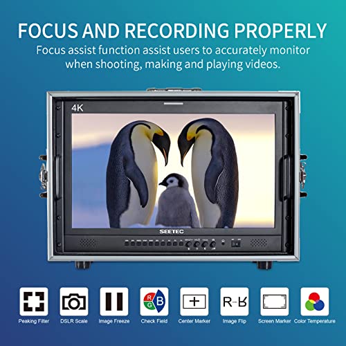 Image of P215-9HSD-CO 21.5 Inch 3G SDI 4K HDMI Broadcast Carry on Director Monitor with Full HD 1920x1080 3 Color Tally Light