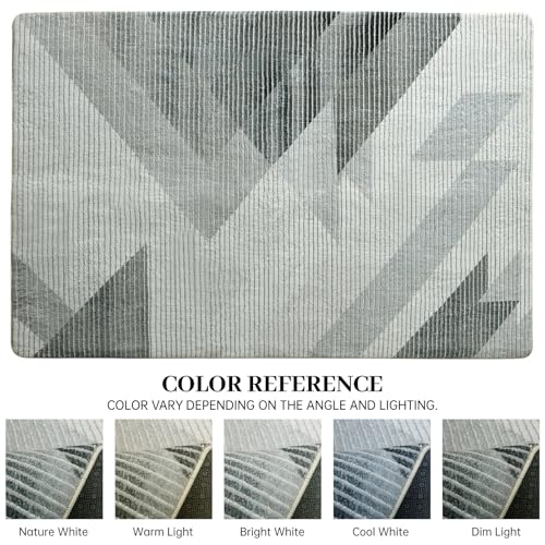 Grand tapis de salon moderne géométrique abstrait haut de gamme