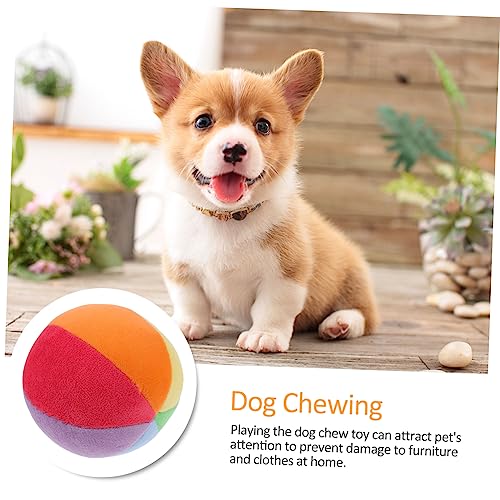 Yardwe Quietschspielzeug Für Hunde Interaktiver Kauball Aus Plüsch Gefüllter Ball Für Kleine Und Große Hunde Spielerisches Hundespielzeug Zum Quietschen Und Kauen
