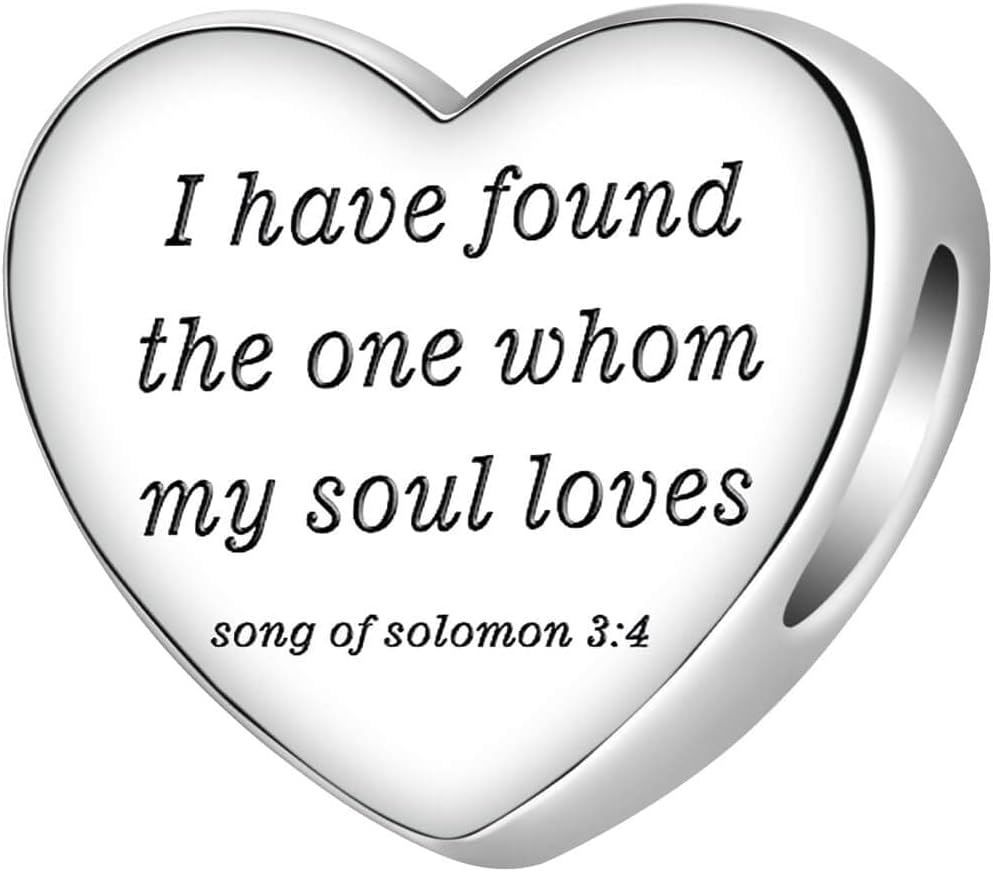 LUXILLA Love You Best Friend Grandma Wife Heart Charm 925 Sterling Silver Charms Fit for Bracelets Necklace Jewelry Gift for Women