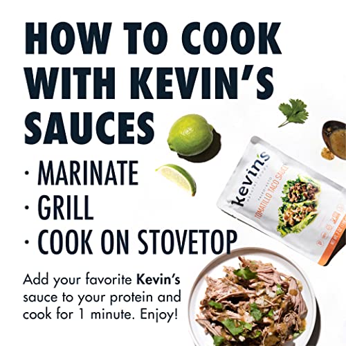 Kevin's Natural Foods Tomatillo Taco Sauce - Keto And Paleo Simmer Sauce - Stir-Fry Sauce, Gluten Free, No Preservatives, Non-Gmo - 3 Pack (Tomatillo Taco) #TOP2